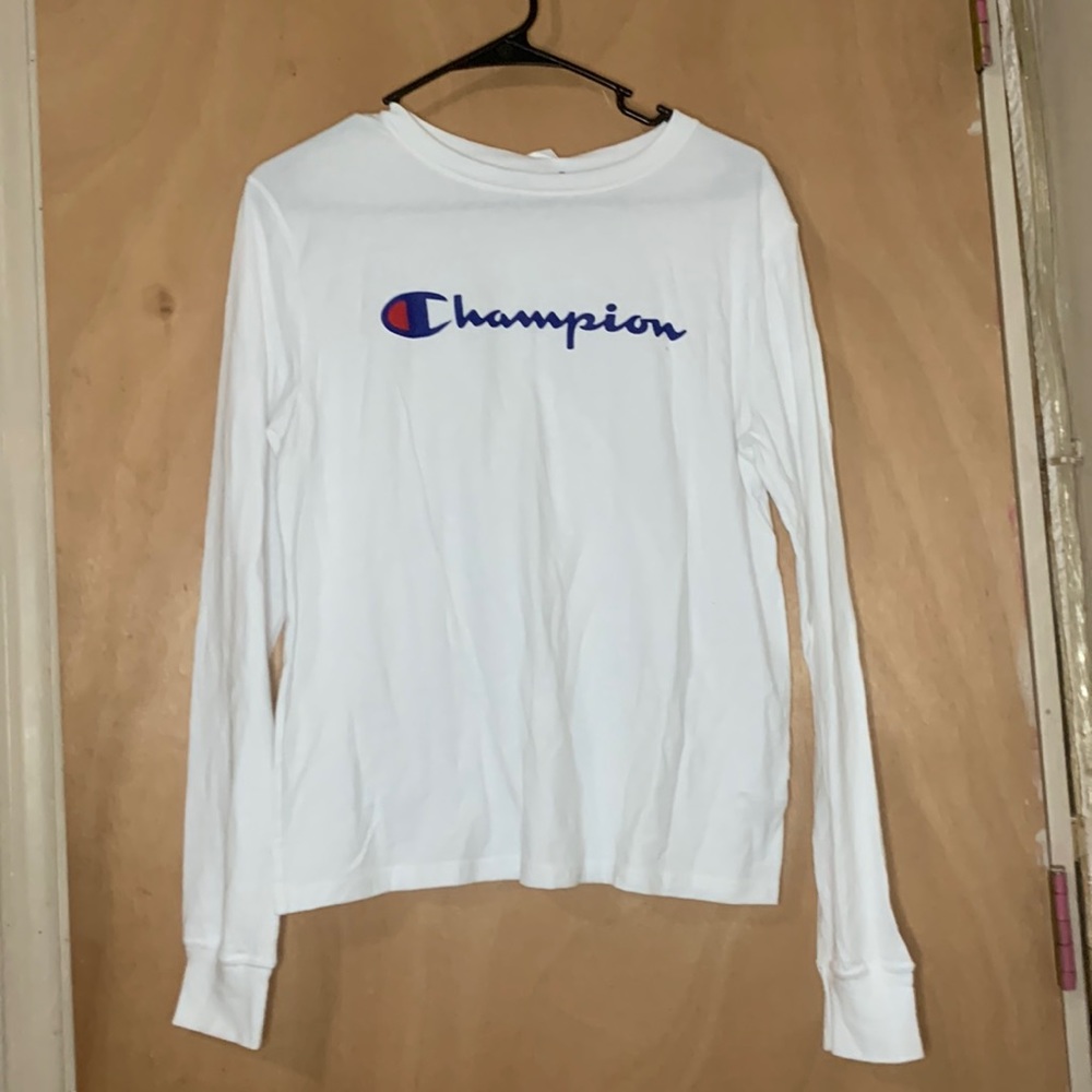 White champion long sleeve